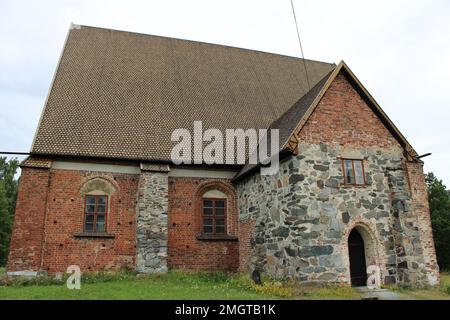 Hattulan pyhän ristin kirkko 1490, Hattula Foto Stock