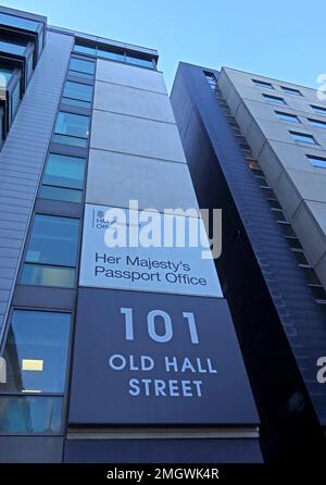 101 Old Hall St Liverpool Passport Office, Llverpool City, centro, Merseyside, Inghilterra, REGNO UNITO, L3 9BP Foto Stock