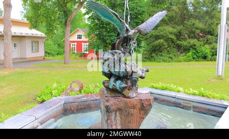 Kokko, hauki ja Ilmarinen, Emil Wikström 1891, Valkeakoski Foto Stock