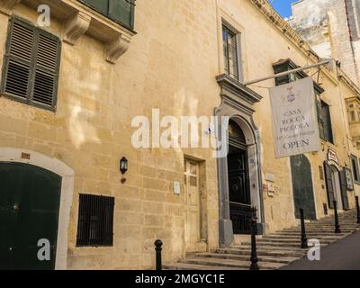 Casa Rocca piccola, palazzo del 16th ° secolo, la Valletta, Malta Foto Stock