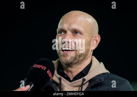 GRONINGEN - allenatore del FC Groningen Dennis van der Ree durante la partita di campionato olandese tra il FC Groningen e il SC Cambuur allo stadio di Euroborg il 26 gennaio 2023 a Groningen, Paesi Bassi. ANP COR LASKER Credit: ANP/Alamy Live News Foto Stock