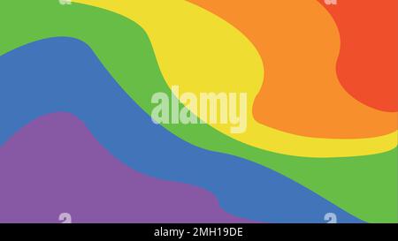 Stile di taglio della carta. L'effetto delle ombre e della carta multistrato. Tonalità arcobaleno Illustrazione Vettoriale