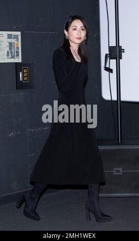 Seul, Corea del Sud. 26th Jan, 2023. Alice Ko fotocall per la conferenza stampa del film taiwanese “Someday or One Day” al CGV Cinema di Seoul, Corea del Sud, il 26 gennaio 2023. La pubblicazione è prevista per il 27 gennaio (Photo by Lee Young-ho/Sipa USA) Credit: Sipa USA/Alamy Live News Foto Stock