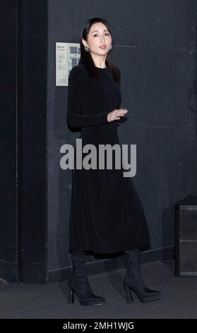 Seul, Corea del Sud. 26th Jan, 2023. Alice Ko fotocall per la conferenza stampa del film taiwanese “Someday or One Day” al CGV Cinema di Seoul, Corea del Sud, il 26 gennaio 2023. La pubblicazione è prevista per il 27 gennaio (Photo by Lee Young-ho/Sipa USA) Credit: Sipa USA/Alamy Live News Foto Stock