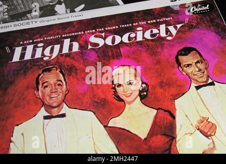 Viersen, Germania - Gennaio 1. 2023: Primo piano della copertina isolata del film musicale High Society dal 1956 Foto Stock