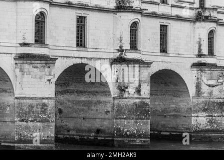 Chenonceau, Francia - Dic 29 2022： il bellissimo giardino del castello di Chenonceau in Francia Foto Stock