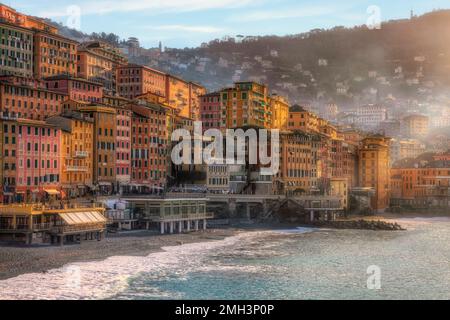 Camogli, Genova, Liguria, Italia Foto Stock