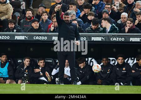 Spagna. 26th Jan, 2023. Valencia CF Head Coach Gennaro Gattuso Credit: Saolab/Alamy Live News Foto Stock