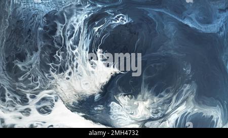 Astratto blu grunge acquerello pattern vettore di sfondo Illustrazione Vettoriale