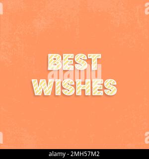 I migliori auguri candy stripe testo vettore tipografia Illustrazione Vettoriale