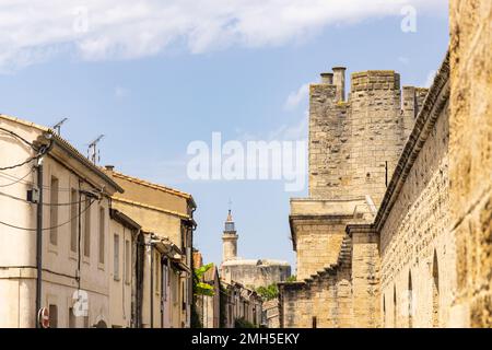 Aigues-Mortes, Gard, Occitania, Francia. La città vecchia di Aigues-Mortes. Foto Stock