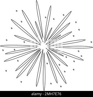 disegno di illustrazione di scorta di logo dei fuochi d'artificio Illustrazione Vettoriale