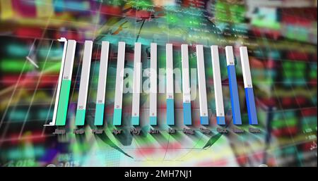 Composizione del trattamento dei dati finanziari e delle statistiche Foto Stock