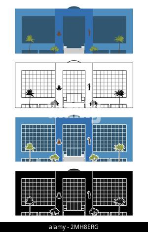 Corte di giustizia di Roraima, Brasile Illustrazione Vettoriale