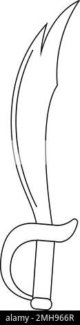 disegno di illustrazione di scorta di logo di spada Illustrazione Vettoriale