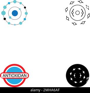 disegno di illustrazione del marchio antiossidante Illustrazione Vettoriale