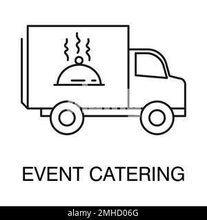 Catering eventi contorno isolato icona vettore logo Illustrazione Vettoriale