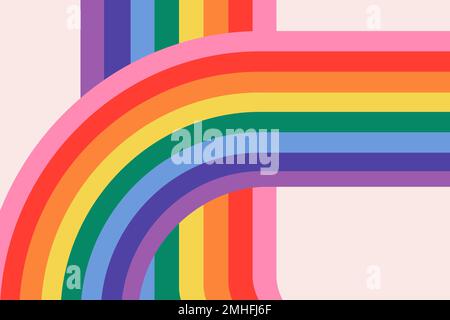 LGBTQ sfondo vettoriale dell'orgoglio arcobaleno Illustrazione Vettoriale
