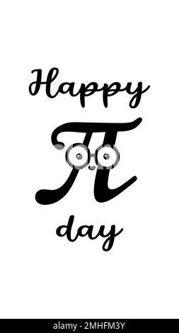 Felice giornata internazionale di matematica vettore sfondo illustrazione. Modello di storie del World Pi Day Illustrazione Vettoriale