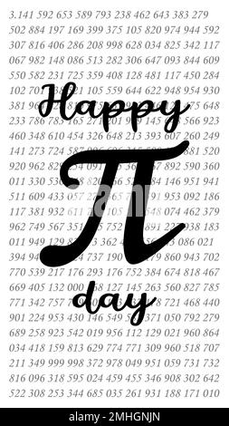 Felice giornata internazionale di matematica vettore sfondo illustrazione. Modello di storie del World Pi Day Illustrazione Vettoriale