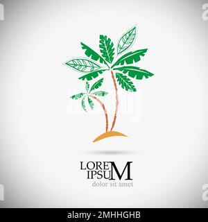 Logo Palm tree. Illustrazione vettoriale Illustrazione Vettoriale