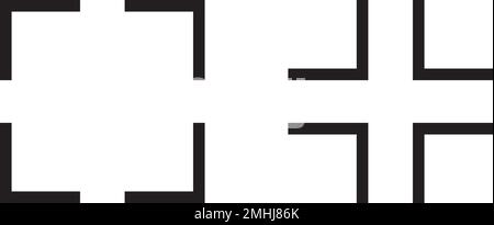 icona a schermo intero e zoom indietro, segni e simboli, disegno vettoriale semplice. Illustrazione Vettoriale