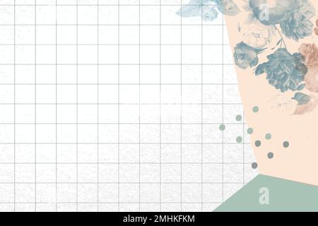 Flower background astratto vettore di confine, remixato da immagini di pubblico dominio vintage Illustrazione Vettoriale