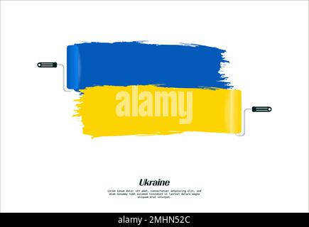 Bandiera nazionale Ucraina in stile grunge Illustrazione Vettoriale