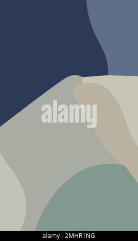 Estetica vintage colorato sfondo astratto. Varie forme e composizione unica. Adatto per poster e striscioni Illustrazione Vettoriale