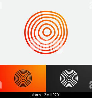 modello astratto con logo sole brillante e colore gradazione per il design aziendale Illustrazione Vettoriale