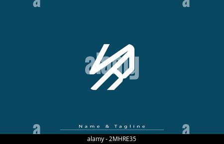 Lettere alfabetiche iniziali logo monogramma VR , RV Illustrazione Vettoriale