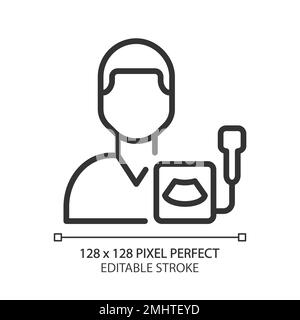 Icona diagnostica pixel Perfect Linear Illustrazione Vettoriale