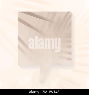 Vettore bolla vocale annuncio vuoto, ombre estetiche Illustrazione Vettoriale