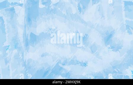 Sfondo acquerello astratto dipinto a mano, blu cielo acquerello vettore illustrazione art. Illustrazione Vettoriale