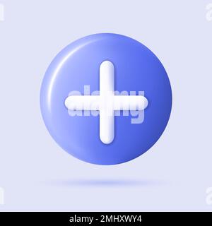 3d icona del segno più medico. Pronto soccorso. Logo medico realistico. Elemento sanitario per i concetti mobili e le applicazioni Web. Illustrazione vettoriale moderna nella Illustrazione Vettoriale