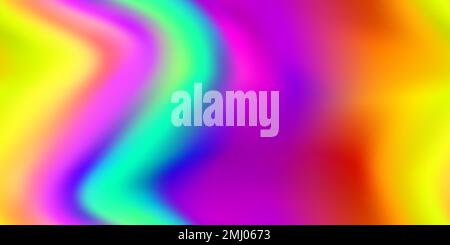 Arcobaleno motivo olografico astratto senza cuciture. Sfondo iridescente e vivace Illustrazione Vettoriale