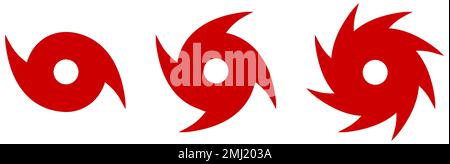 Set icone Hurricane. Whirlwind, tornado segni. Illustrazione vettoriale Illustrazione Vettoriale