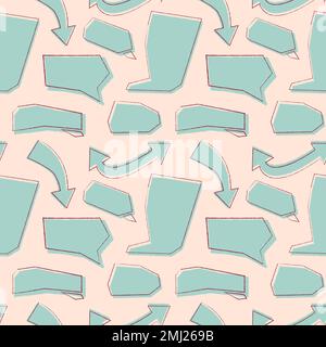 Messaggio angolare disegnato a mano e motivo vettoriale senza cuciture per sfondi, texture e packaging. Illustrazione Vettoriale