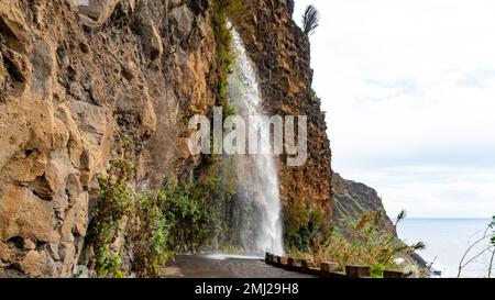 Cascata dos Anjos, Ponta do Sol, Madeira Foto Stock