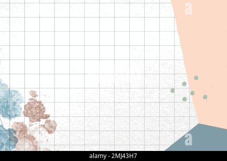Flower background astratto vettore di confine, remixato da immagini di pubblico dominio vintage Illustrazione Vettoriale