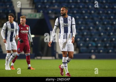 West Bromwich, Regno Unito. 27th Jan, 2023. Kyle Bartley #5 di West Bromwich Albion durante la partita della Premier League 2 U23 West Bromwich Albion U23 vs Aston Villa U23 al Hawthorns, West Bromwich, Regno Unito, 27th gennaio 2023 (Foto di Gareth Evans/News Images) Credit: News Images LTD/Alamy Live News Foto Stock