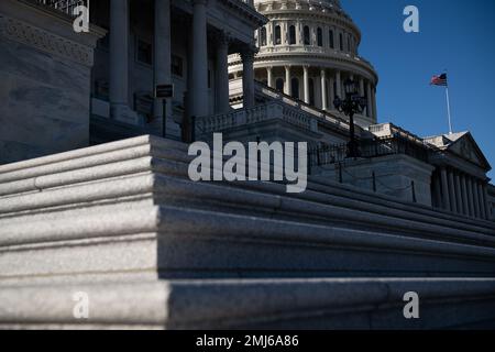 Washington, Stati Uniti. 27th Jan, 2023. Una visione generale degli Stati Uniti Capitol Building, a Washington, DC, venerdì 27 gennaio, 2023. (Graeme Sloan/Sipa USA) Credit: Sipa USA/Alamy Live News Foto Stock