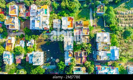 Bel posto paesaggistico visto dal punto di vista aereo, Chennai, India Foto Stock