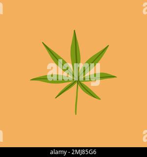 Disegno a mano vettoriale astratto grafico clipart illustrazione di Marijuana medica, fumo accessori.canapa foglia per fumare erbacce.Cannabis e erbacce Illustrazione Vettoriale
