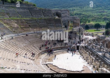 Antica città di efeso Effie sotheby, grande teatro Foto Stock