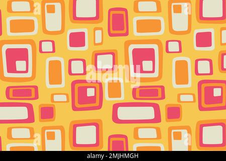 Sfondo retrò colorato, astratto vettore di design anni '70 Illustrazione Vettoriale