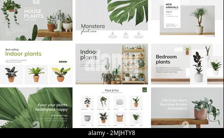 Modelli vettoriali floristi modificabili per i social media Illustrazione Vettoriale