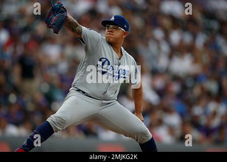 Los Angeles Dodgers relief pitcher Yency Almonte (38) throws during a  baseball game against the New York Mets in Los Angeles, Wednesday, April  19, 2023. (AP Photo/Ashley Landis Stock Photo - Alamy