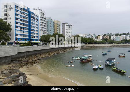 Hong Kong, Cina - Nov 21 2022 : Stanley Main Street Waterfront con molti bar e ristoranti Foto Stock