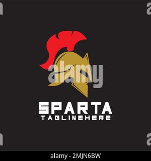 l'icona del logo spartan progetta il vettore Illustrazione Vettoriale